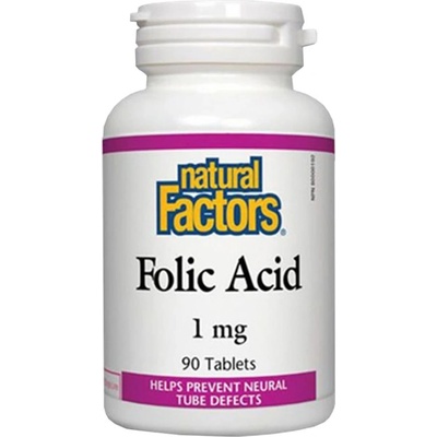 Natural Factors Folic Acid 1 mg [90 Таблетки]