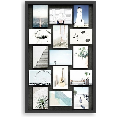 Fotorámeček na 15 fotek Umbra Pixie, 76 x 49 cm | černá