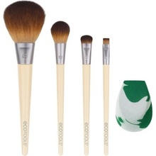 EcoTools Brush The Core Five sada kosmetický štetec na make-up Tapered Powder + kosmetický štětec Rounded Cheek + kosmetický štětec na oční stíny Diffuse Shadow + kosmetický štětec