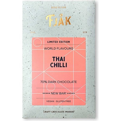 FJAK Sjokolade 70% hořká čokoláda THAI CHILLI s chilli 60 g