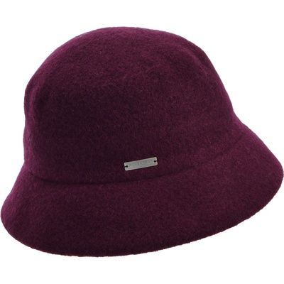 Seeberger Bucket hat zimní vlněný klobouček burgundy