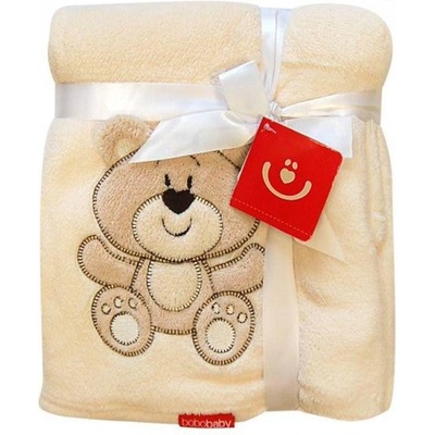Botobaby Detská deka s aplikáciou Medvídek béžová