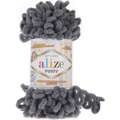 Alize Puffy 100g Farba: tmavá šedá 87