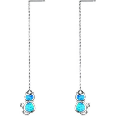 Olivie Řetízkové náušnice KOČKA 9309