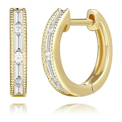 Aurino zlaté náušnice se zirkony E25255FCZZ4Y-1