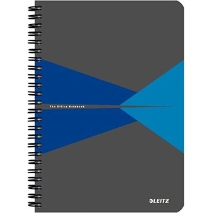 Leitz Тефтер със спирала LEITZ Office A/5 90 страници с картонена корица, син 44591035/44590035 (44591035)