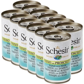 Schesir cat tuniak so šunkou v želé 12 x 140 g