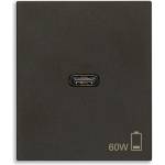 Vimar 30298.60G PD USB-C Контакт Linea 2M 60W, black, (30298.60G)