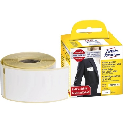 Avery Zweckform AS0722560 Termoetikety jmenovky 41x89mm 200 ks bílá