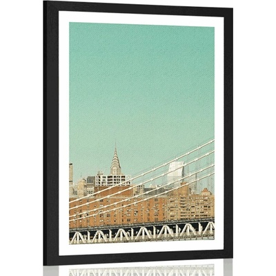 Plakát s paspartou mrakodrapy v New Yorku - 40x60 no frame