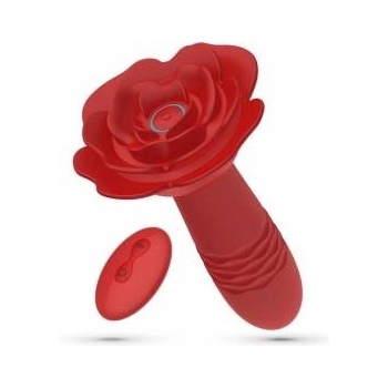 Boss of Toys Crushious Romeo Intimate Rose Plug Red with Thrust & Remote Control, 14.2 cm