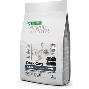 Nature's Protection NATURES PROTECTION Superior Care Dark Cats без зърнени култури с херинга за възрастни котки от всички породи 1, 5 кг