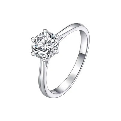 Nubis Stříbrný zásnubní prsten Moissanit 517