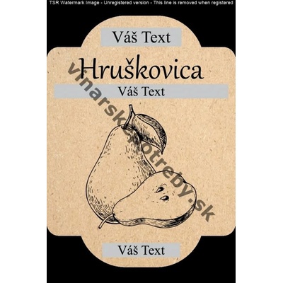 Etiketa hruškovica vz8