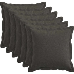 vidaXL Калъфка за възглавница 6 pcs HOUTEN Тъмносиво 40 x 40 cm (916655)