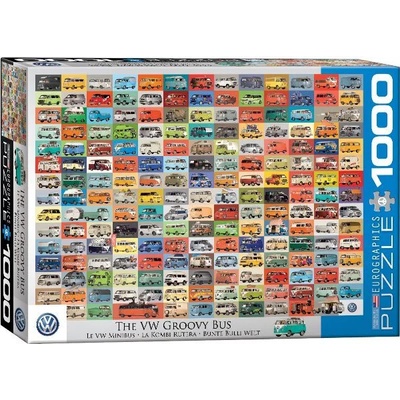 EUROGRAPHICS - Puzzle Volkswagen Groovy Buses - 1 000 piese