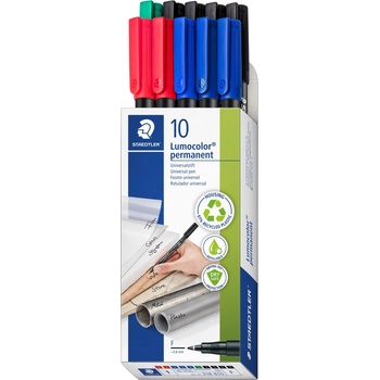Image 1 of STAEDTLER Маркер Staedtler Lumocolor Perm 0, 6мм асорти (10) (318 B10)