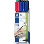 STAEDTLER Маркер Staedtler Lumocolor Perm 0, 6мм асорти (10) (318 B10)