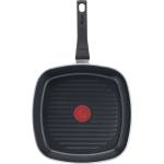 Tefal Easy Cook & Clean grill pan 26x26 cm, non-stick coating, durable steak pan, thermal signal at ideal frying temperature, NOT suitable for induction, Made in France, B5554032 (B55540)