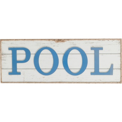 Nástěnná dřevěná cedule Pool - 72*3*28 cm - J-Line by Jolipa