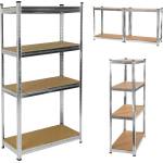 Pepita Метален индустриален рафт с MDF плоскости 150x75x30cm - 540kg товароносимост (KF-S15075)