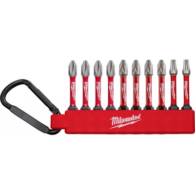 Milwaukee 4932492939 sada bitů SHOCKWAVE IMPACT, 10ks, držák s karabinou 4932492939
