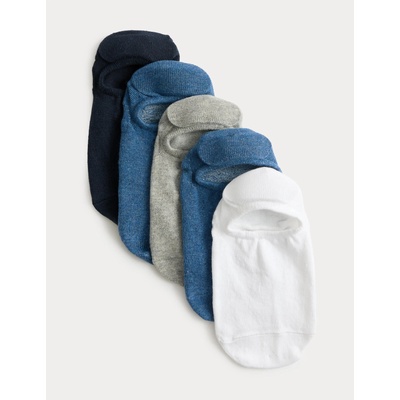 Marks & Spencer Къси чорапи Trainer Liners с технология Cool & Fresh, 5 чифта в опаковка Marks & Spencer морско синьо Marks & Spencer | Sin | МЪЖЕ | 9-12