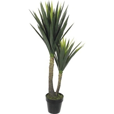Umelá rastlina juka v kvetináči Mica 120 cm Ø 70 cm zelená