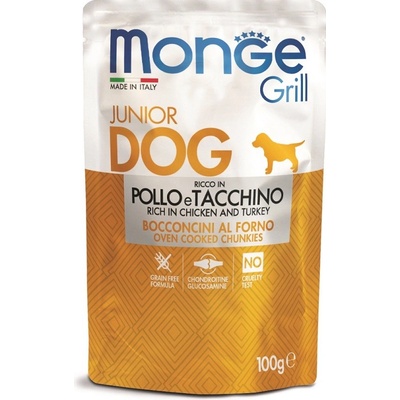 Monge Grill Dog Puppy & Junior kuřecí a krůtí 100 g