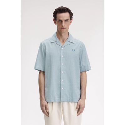 Fred Perry Риза с къс ръкав Fred Perry Men's Gingham Short Sleeve Shirt - Light Smoke 353