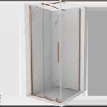 Mexen Velar плъзгаща се душ кабина 110 x 110 см, прозрачна, четкана мед (871-110-110-01-65)