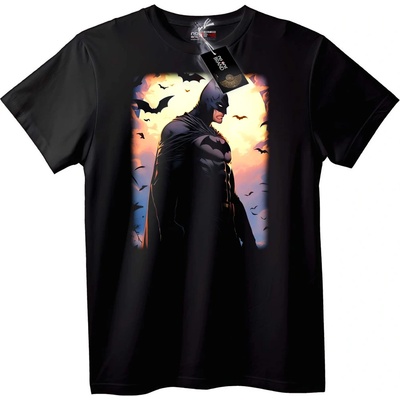 NOONEBRAND Тениска Batman със Залез и Прилепи - 7XL, White