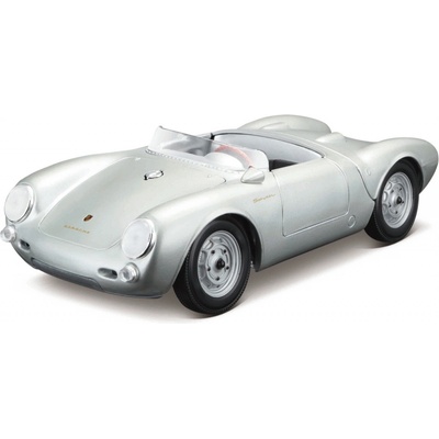 Maisto PORSCHE 550 A SPYDER Stříbrná 1:18