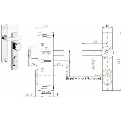 Rostex R1 – Kn PZ – 72 mm chrom
