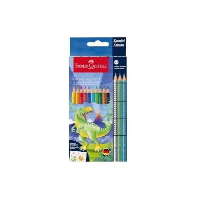 Faber-Castell Цветни моливи Grip Dino 10+3 броя