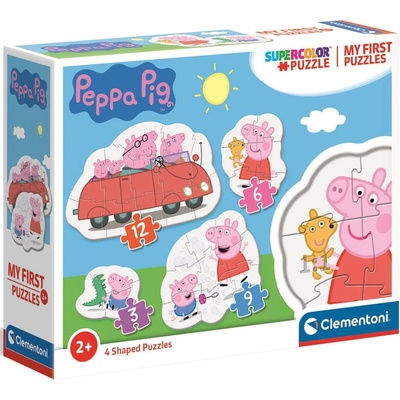 CLEMENTONI Moje první : Prasátko Peppa 4v1 3,6,9,12 dílků – Zboží Mobilmania