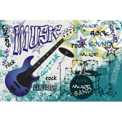 DIMEX ART Флизелинов фототапет синя китара 375 x 250 см