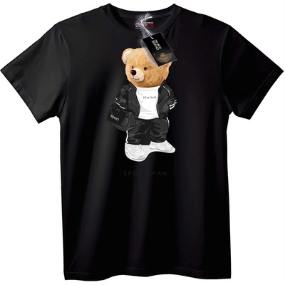 NOONEBRAND Тениска Спортно Мече - XS, Black