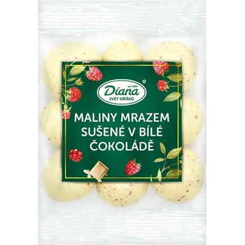 Diana Company Lyofilizované maliny v bielej čokoláde 100 g