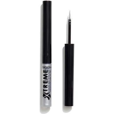 Gosh Xtreme Waterproof Liquid Eyeliner 004 Silver 17 ml *Тестер