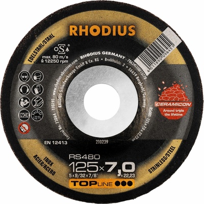 Rhodius Brúsny kotúč RS480 125 x 7,0 x 22,23 mm 210239