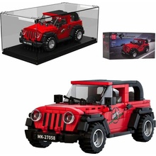 Mould King Jeep Wrangler 414ks + Vitrína, červený