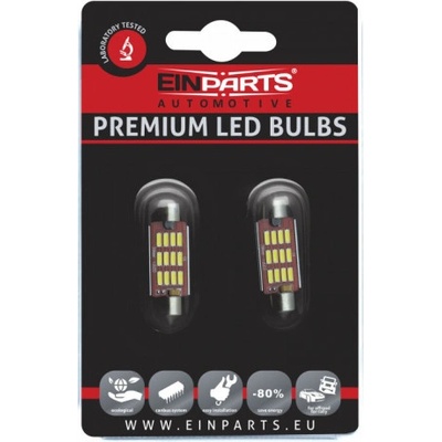 LED ŽIAROVKY (SULFID) C10W 39MM 12 SMD 4014 /2ks/ CANBUS