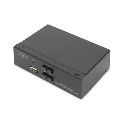 ASSMANN KVM превключвател, 2 порта, единичен дисплей, 4K, HDMI® (DS-12870)