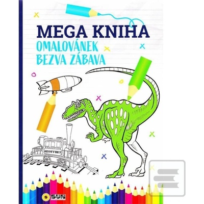 Mega kniha omalovánek Blue bezva zábava