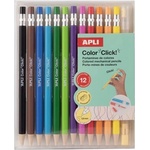 APLI Комплект цветни писалки, APLI "Color Click", 12 различни цвята 20546 (20546)