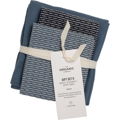 The Organic Company Малки кухненски кърпи The Organic Company 53 x 86 см нюанси на синьо 3 бр (1087-973)