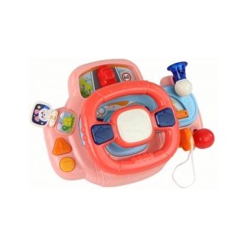 LEAN Toys Interactive Pink Steering Wheel Driving Simulator Multifunctional