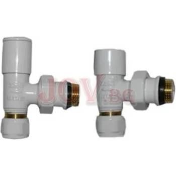Image 1 of THS Thermostyle Радиаторен сет lux duo white ths 1/2"х16мм ъглов