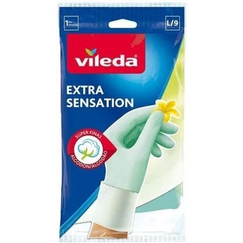 Image 1 of Vileda Гумени ръкавици Vileda размер L (8.5-9) 1 чифт Extra Sensation (r9101)